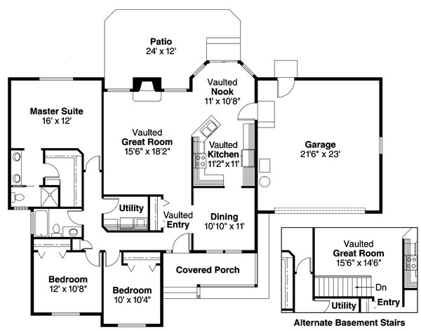 Main Floor Plan for House Plan #340903