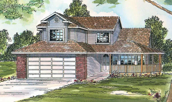 Full Rendering for House Plan #344113