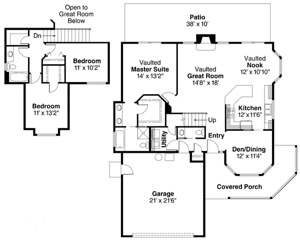 Main Floor Plan for House Plan #344113