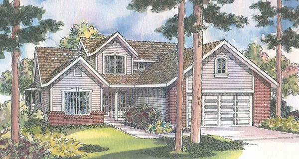 Full Rendering for House Plan #341413