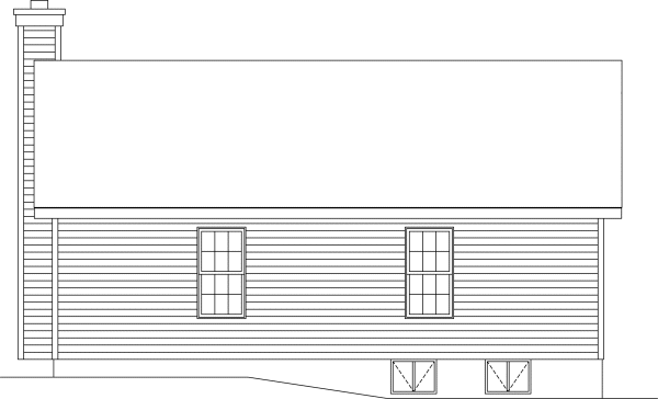 Rear Elevation for House Plan #418190