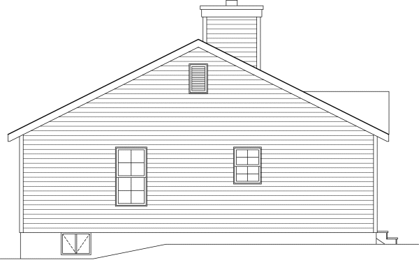Left Elevation for House Plan #418190