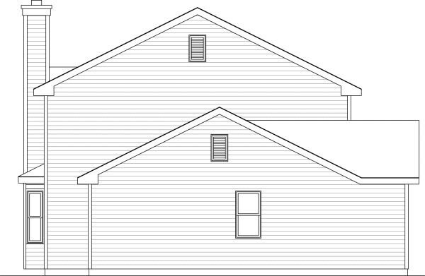 Left Elevation for House Plan #416082