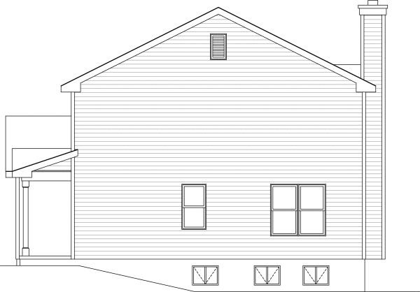 Right Elevation for House Plan #416082