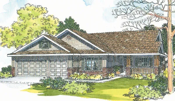 Full Rendering for House Plan #347613