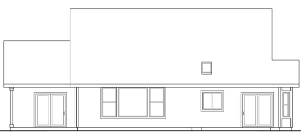 Rear Elevation for House Plan #346713