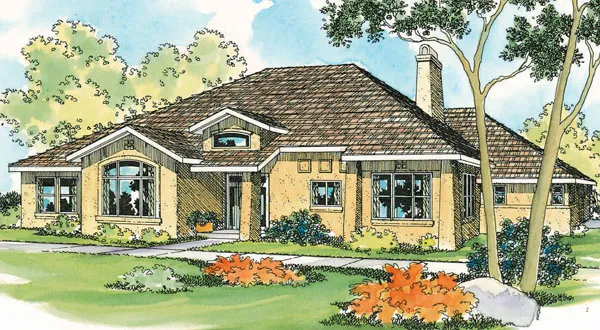 Full Rendering for House Plan #343813