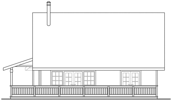Right Elevation for House Plan #345813