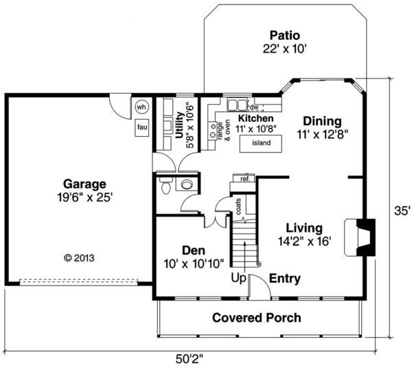 Main Floor Plan for House Plan #347913