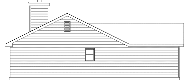 Left Elevation for House Plan #410182