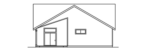 Rear Elevation for House Plan #346023