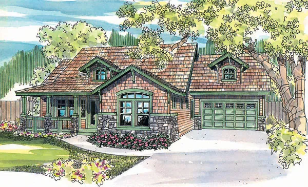 Full Rendering for House Plan #343223