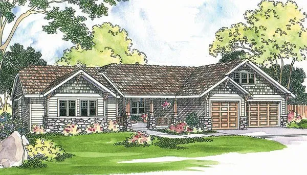 Full Rendering for House Plan #348223