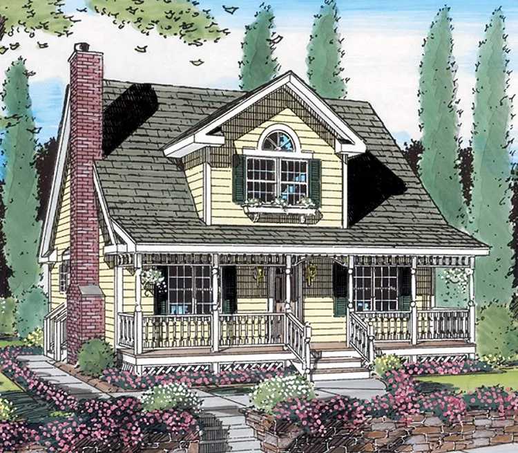Full Rendering for House Plan #186742