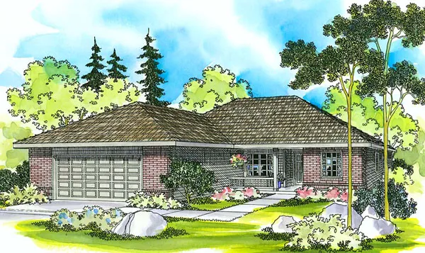 Full Rendering for House Plan #340323
