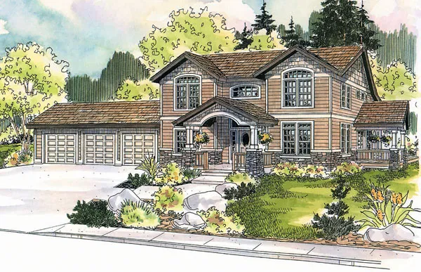 Full Rendering for House Plan #346323