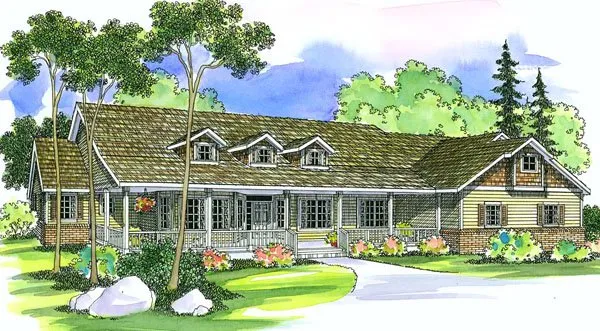 Full Rendering for House Plan #349623