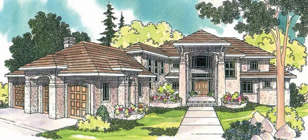 Full Rendering for House Plan #344723