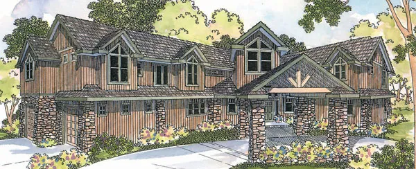 Full Rendering for House Plan #345723