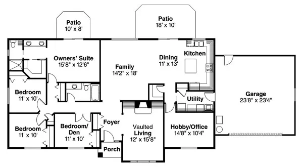 Main Floor Plan for House Plan #348723