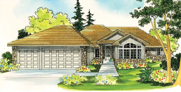Full Rendering for House Plan #341823