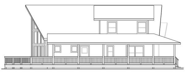 Left Elevation for House Plan #348823