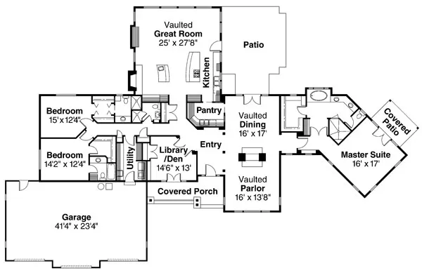 Main Floor Plan for House Plan #342923