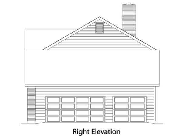 Right Elevation for House Plan #417079