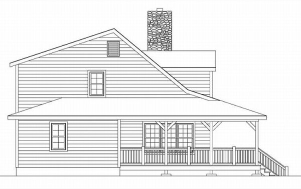 Left Elevation for House Plan #417379