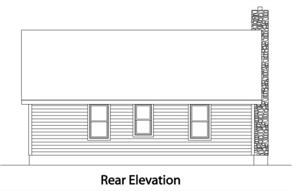 Rear Elevation for House Plan #418379