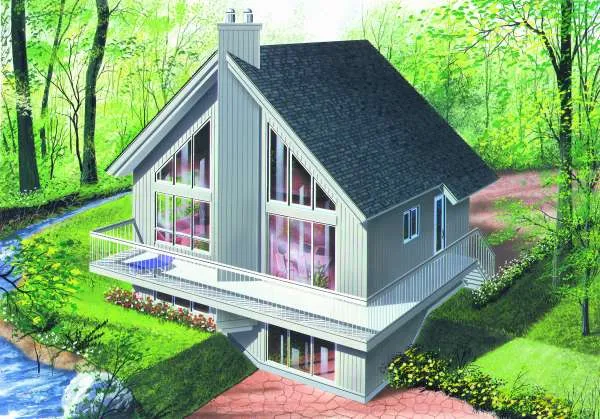 Full Rendering for House Plan #145192