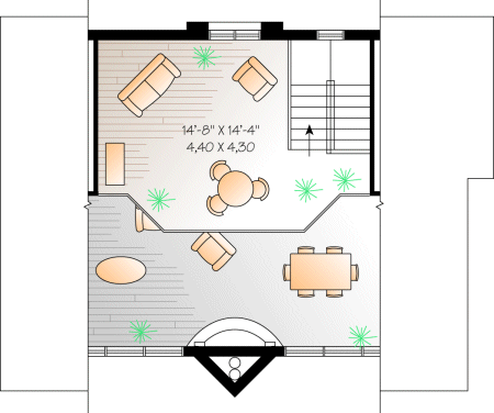 Second Floor Plan for House Plan #145192