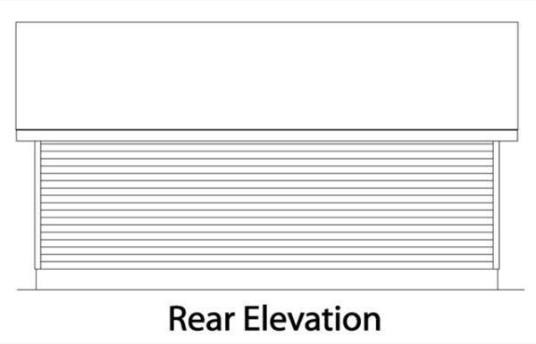 Rear Elevation for House Plan #411479