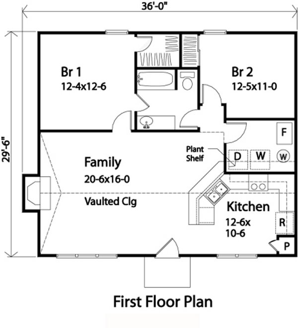 Main Floor Plan for House Plan #412189
