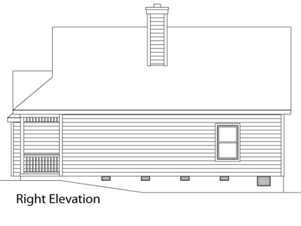 Right Elevation for House Plan #413189