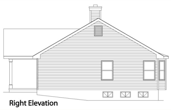 Right Elevation for House Plan #410289