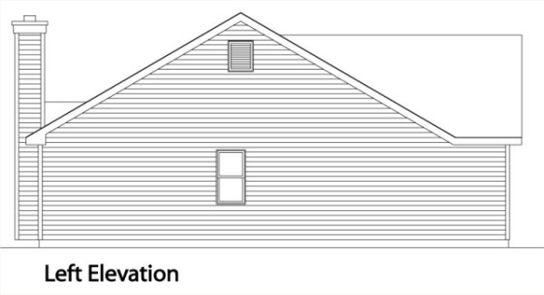 Left Elevation for House Plan #412289