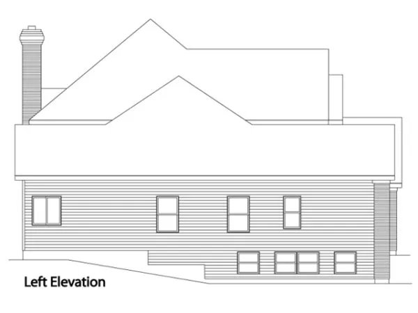 Left Elevation for House Plan #414099