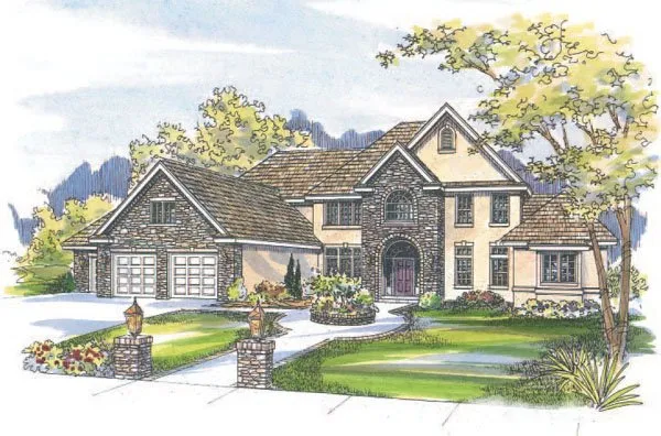 Full Rendering for House Plan #346033