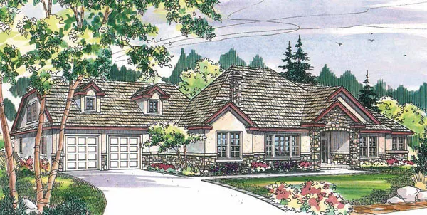 Full Rendering for House Plan #342133