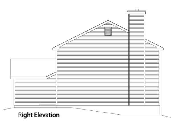 Right Elevation for House Plan #417099