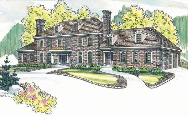 Full Rendering for House Plan #343133