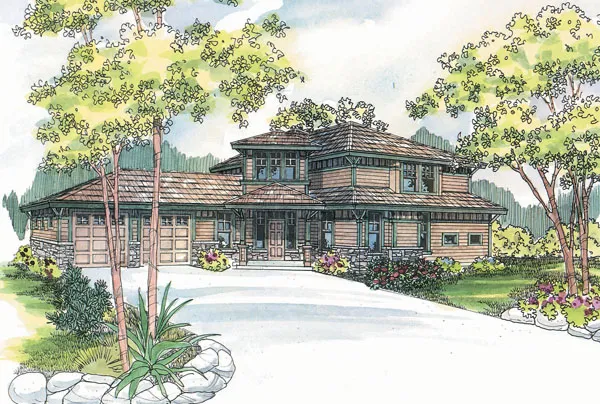 Full Rendering for House Plan #345133