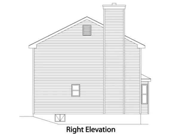 Right Elevation for House Plan #419099