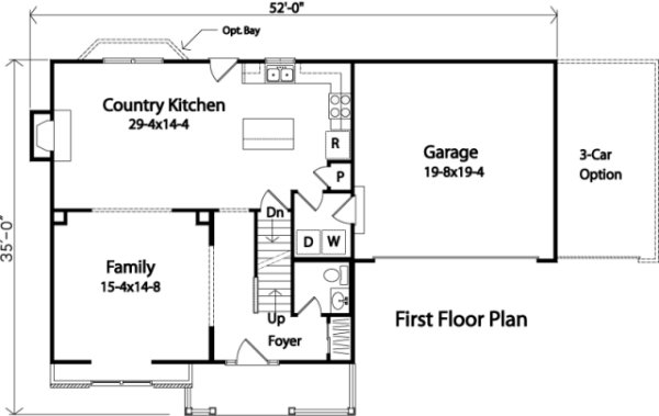 Main Floor Plan for House Plan #410199