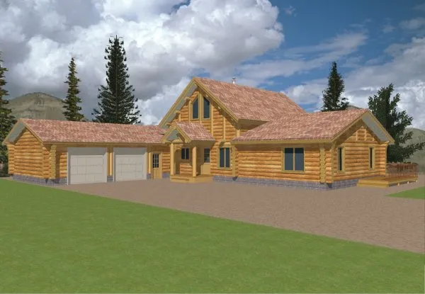 Full Rendering for House Plan #455101