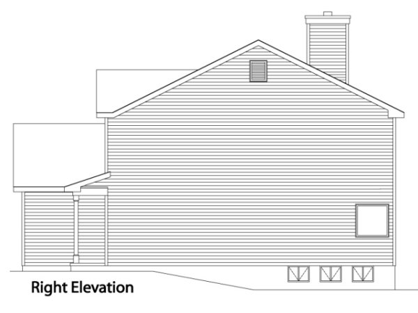Right Elevation for House Plan #410299