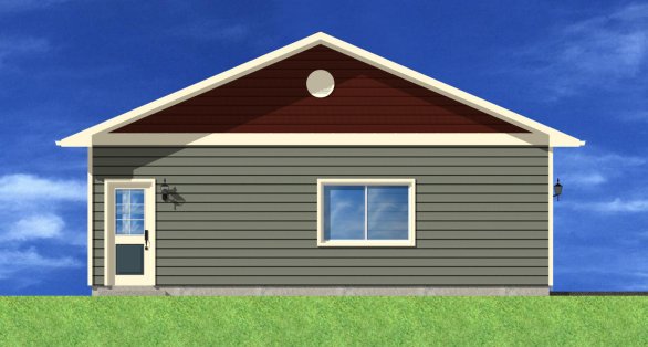 Left Elevation for House Plan #191009
