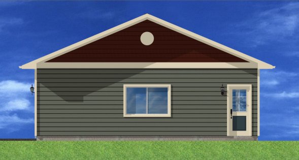 Right Elevation for House Plan #191009