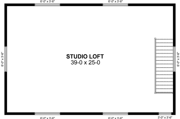 Second Floor Plan for House Plan #191008